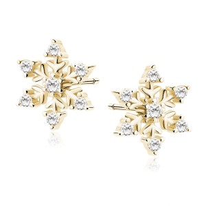 Cercei argint placati cu aur galben fulg de nea cu pietre DiAmanti Z1788EG_W-DIA (Argint 925‰ 1 g.) Cercei argint placati cu aur galben fulg de nea cu pietre DiAmanti Z1788EG_W-DIA (Argint 925‰ 1 g.)